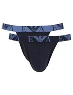Paski - Emporio Armani Męski pasek Jock Strap (2 sztuki), granatowy/granatowy, L - miniaturka - grafika 1