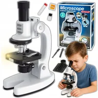 Mały naukowiec - MIKROSKOP EDUKACYJNY ŚWIATŁA LED PRZYBLIŻENIE 1200X PREZENT DLA DZIECKA XL - miniaturka - grafika 1