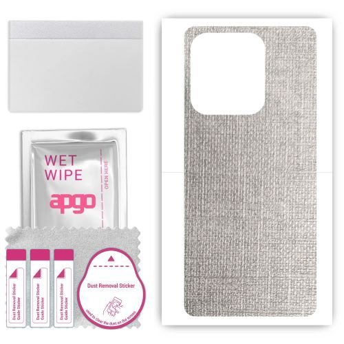 folia naklejka skórka strukturalna na TYŁ do Umidigi A15 Pro 5G - Tkanina Denim Szary - apgo SKINS