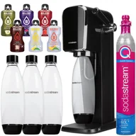 Saturatory - Saturator SodaStream Art Czarny + Butelki SodaStream 1L Fuse Dwupak Czarne + Bolero - miniaturka - grafika 1