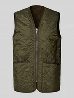 Kamizelki męskie - Kamizelka pikowana o kroju regular fit z miękkim polarem wewnątrz - miniaturka - grafika 1