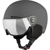 Kaski narciarskie - ALPINA ARBER VISOR Q-LITE zimowy kask narciarski snowboardowy z szybą, szary mat 58-61 - miniaturka - grafika 1