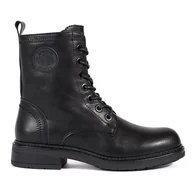 Botki damskie - Czarne workery damskie ze skóry naturalnej Sergio Leone - miniaturka - grafika 1