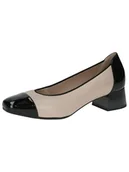 Czółenka - Caprice Damskie czółenka 9-22306-43, beżowe/czarne, 38,5 EU szerokie, Beżowy Black, 38.5 EU Weit - miniaturka - grafika 1