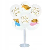 Balony i akcesoria - Zestaw Balonów Na Chrzest Anioły +Stojak Na Balony - miniaturka - grafika 1