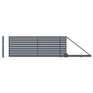 Brama przesuwna Szafir 5x1,49 m prawa automat Polargos - Ogrodzenia - miniaturka - grafika 1