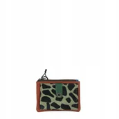 Portfele - Portfel portfelik mały skórzany miejsce na bilon karty eko OLIVKA - miniaturka - grafika 1