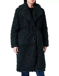 Mexx Damski płaszcz ze sztucznego futra, ciemnozielony, S - Płaszcze damskie - miniaturka - grafika 1