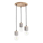Lampy sufitowe - Britop Lampa wisząca CESAR 3 punktowa dąb olejowany szary beton, 1899374R 1899374R - miniaturka - grafika 1
