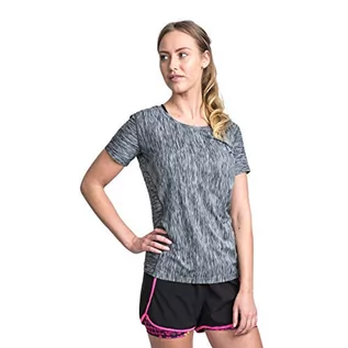 Koszulki i topy damskie - Trespass Daffney szybkoschnący t-shirt damski z odblaskowymi detalami, szary, xl - grafika 1