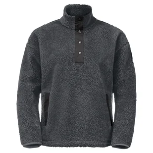 Damski Polar JACK WOLFSKIN PANK SNAP W 1710631-6350 – Szary - Bluzy damskie - miniaturka - grafika 1