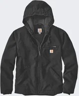 Kurtki męskie - Kurtka Carhartt Washed Duck Sherpa Lined Black - miniaturka - grafika 1