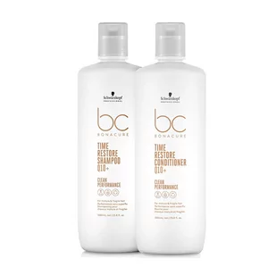 Schwarzkopf BC Time Restore, zestaw XL do włosów dojrzałych, 2x1000ml - Zestawy kosmetyków damskich - miniaturka - grafika 1