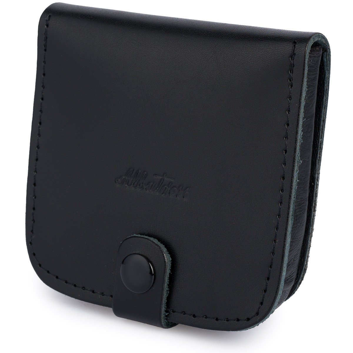 Etui Banknotówka Kwadratowa Portfel Skórzany Czarny Albatros G97 : Kolory - Czarny