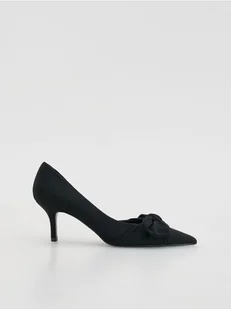 Reserved - Czółenka z kokardkami - czarny - Czółenka - miniaturka - grafika 1