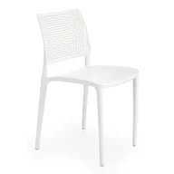 Krzesła - Białe minimalistyczne krzesło sztaplowane W0-E74 - miniaturka - grafika 1