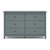 Komody - Zielonoszara niska komoda z drewna sosnowego 130x80 cm Misti – Marckeric - miniaturka - grafika 1