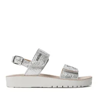 Buty dla dziewczynek - Sandały Geox J S.Costarei G. A J15EAA 000BN C1007 M Srebrny - miniaturka - grafika 1