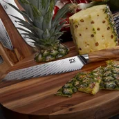 Noże kuchenne - Nóż do krojenia SOK OLIVE SUNSHINE DAMASCUS Dellinger 19 cm - miniaturka - grafika 1