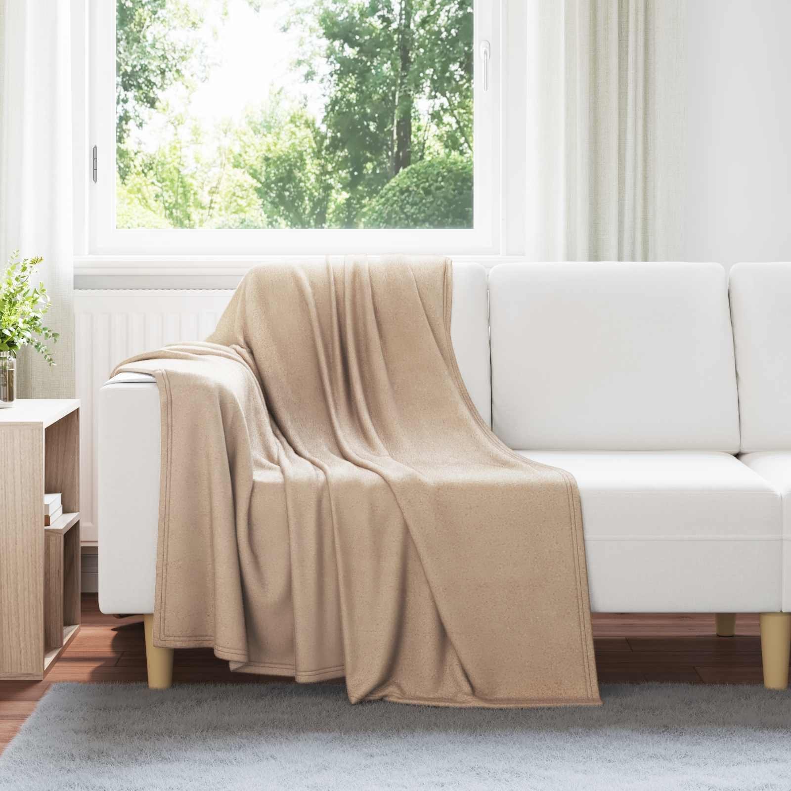 vidaXL Koce narzutowe 24 pcs Camel 170 x 130 cm Polar
