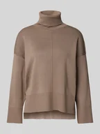 Swetry damskie - Sweter z dzianiny o kroju oversized z golfem model ‘OSTRIA’ - miniaturka - grafika 1