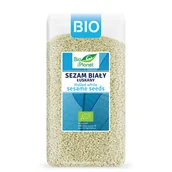Zdrowa żywność - Sezam biały łuskany BIO 400 g - Bio Planet - miniaturka - grafika 1