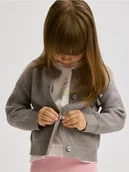 Bluzy dla dziewczynek - Reserved - Dzianinowy kardigan z wiskozą - ciemnoszary - miniaturka - grafika 1