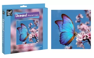 Diamond painting - Haft diamentowy 20x20cm Motyl - Zabawki kreatywne - miniaturka - grafika 1