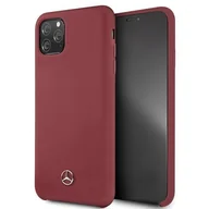 Etui i futerały do telefonów - Mercedes MEHCN65SILRE iPhone 11 Pro Max hard case czerwony/red Silicone Line - miniaturka - grafika 1