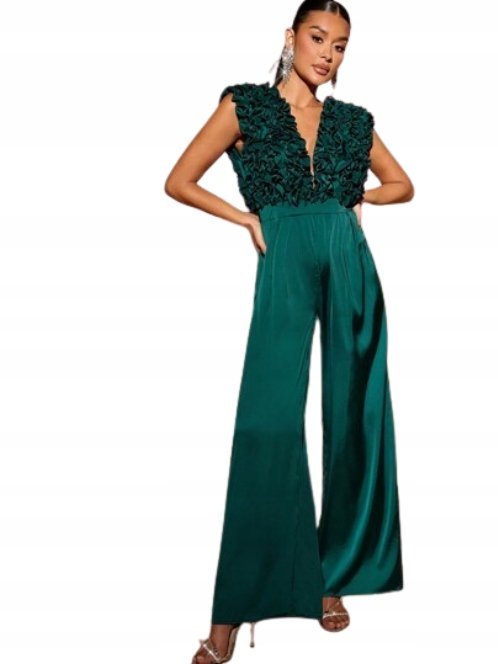 SHEIN DAMSKI KOMBINEZON ZIELONY ELEGANCKI 40/42 1LA