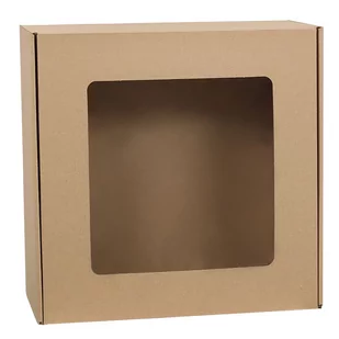 Kwadratowe pudełko fasonowe z okienkiem, pudełko prezentowe, prezent 30x30x10 cm x1 - Zestawy upominkowe - miniaturka - grafika 1