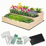 Szklarnie ogrodowe - Skrzynia na warzywa warzywniak grządka drewniany 120x90 ZESTAW EKO / Wamar-Sosenka - miniaturka - grafika 1