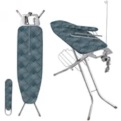 Deski do prasowania - Deska do prasowania z gniazdem i rękawikiem Gorino 120x38 cm granatowa - miniaturka - grafika 1