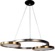Lampy pozostałe - LED Circles 2 - żyrandol LED 73cm mosiądz i perłowa czerń LED Circles 2 - miniaturka - grafika 1