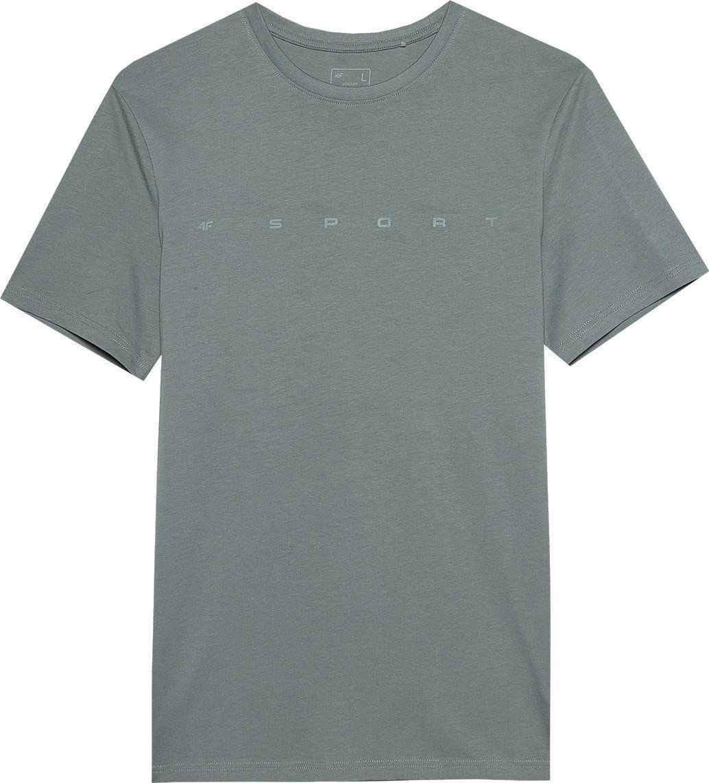 T-shirt męski 4FWSS24TTSHM1283 - khaki S