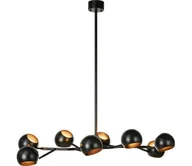 Lampy sufitowe - Markslöjd 108852 - Żyrandol na drążku EDGAR 8xE14/40W/230V czarny - miniaturka - grafika 1