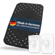 Wanienki dla dzieci - Mata do wanny, mata łazienkowa, wymiary ok. 38 x 72 cm, czarna, 100% TPE | w zestawie 2 haczyki | nie zawiera PCW, ftalanów, ołowiu, lateksu, atest TÜV, Made in Germany - miniaturka - grafika 1