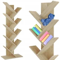 Regały - Regał na książki drzewko, 50x24x152 cm, dąb sonoma - miniaturka - grafika 1