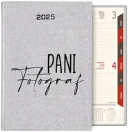 Notesy i bloczki - KALENDARZ TERMINARZ SREBRNY B5 2025 PREZENT DLA PANI FOTOGRAF ORGANIZER WZ - miniaturka - grafika 1