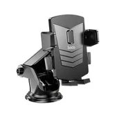 Uchwyty samochodowe do telefonów - Hoco Uchwyt Samochodowy Do Deski / Szyby David Ca83 Czarny - miniaturka - grafika 1