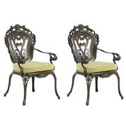 Fotele i krzesła ogrodowe - Beliani Zestaw 2 krzeseł ogrodowych brązowy SAPRI - miniaturka - grafika 1
