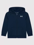 Bluzy dla chłopców - Under Armour Bluza Ua Rival Cotton Full Zip 1357613 Granatowy Loose Fit - miniaturka - grafika 1