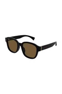 Okulary przeciwsłoneczne - Gucci okulary przeciwsłoneczne męskie kolor brązowy - miniaturka - grafika 1