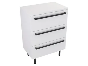 Szafka Stojąca Z Blatem ATH 60 cm - Biały Mat - Uchwyty Czarne Matowe - Szafki łazienkowe - miniaturka - grafika 1