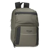 Torby na laptopy - Pepe Jeans Dortmund Plecak na notebooka 13,3" Zielony 25x37x10 cms Poliester 9,25L by Joumma Bags, Zielony, Plecak na laptopa - miniaturka - grafika 1