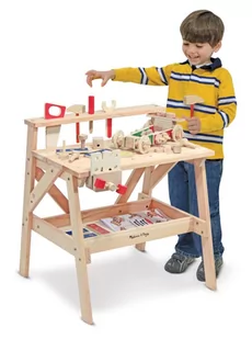 Melissa&Doug Drewniany Stół Warsztatowy 12369 - Mały majsterkowicz - miniaturka - grafika 1