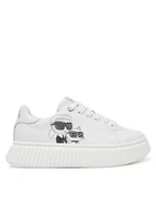 Buty dla dziewczynek - Karl Lagerfeld Kids Sneakersy Z30371 M Biały - miniaturka - grafika 1