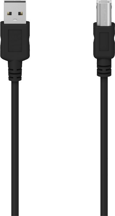Hama USB Cable USB-A USB-B 1 5 m melna - Vads