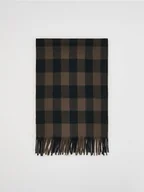 Czapki męskie - Reserved - Szalik w kratę z frędzlami - ciemnobrązowy - miniaturka - grafika 1