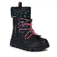 Buty dla dziewczynek - Śniegowce Geox J Willaboom Girl B A J36HWC 0BCMN C0922 S Black/Fuchsia - miniaturka - grafika 1